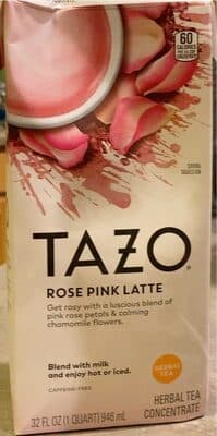 Rose Pink Latte Herbal Tea Concentrate