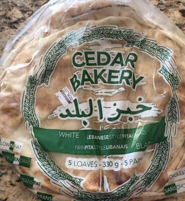White Lebanese Style Pita Bread