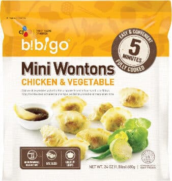 Chicken & Vegetable Dumplings Korean Style Mini Wontons