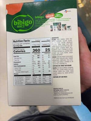 Bibigo Steamed Korean Style Pork & Vegetable Dumplings
