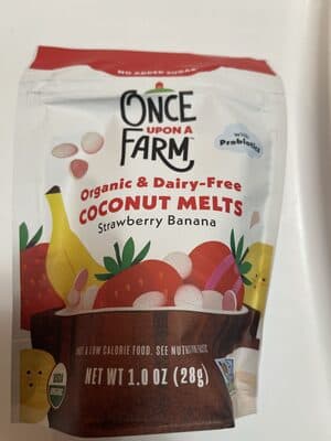 Organic And Dairy Free Coconut Melts Strawberry Banana