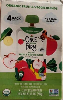 Green Kale & Apple Cold-Pressed Organic Fruit & Veggie Blends