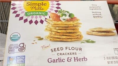 Simple Mills Garlic and Herb Crackers