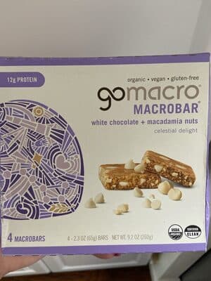 Macrobar White Chocolate + Macadamia Nuts Celestial Delight