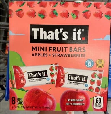 Mini Fruit Bars Apple + Strawberry