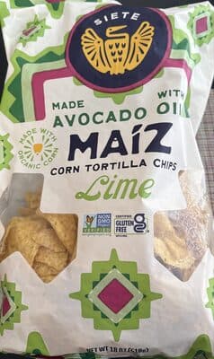 Maz Corn Tortilla Chips Lime