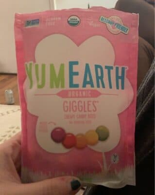 Green Apple, Lemon, Orange, Strawberry, Grape Organic Giggles Chewy Candy Bites
