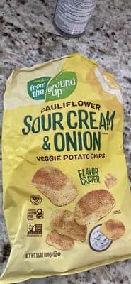 From The Ground Up Sour Cream & Onion Flavor Cauliflower Chips