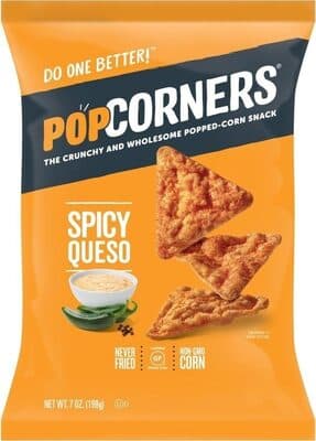 Spicy Queso Popped-Corn Snack