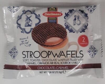 Soft, Toasted, Chocolate Waffles Filled with Caramel, Cinnamon and Real Bourbon Vanilla Stroopwafles