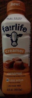 Caramel Flavored Less Sugar Real Dairy Coffee Creamer