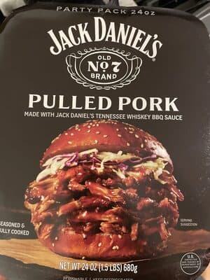 Seasoned & Cooked Pulled Pork with Jack Daniel's BBQ Sauce