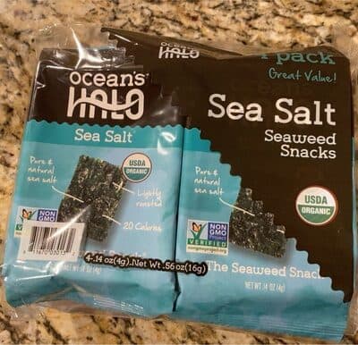 Ocean's Halo Organic Sea Salt Seaweed Snacks