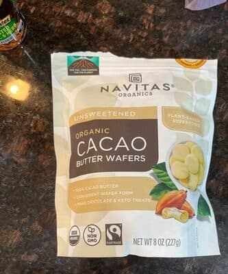 Unsweetened Organic Cacao Butter Wafers