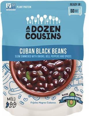 Mild Cuban Black Beans Slow Simmered With Onions, Bell Peppers And Spices