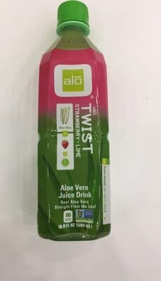 Strawberry + Lime Aloe Vera Juice Drink