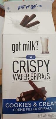 Got milk crispy wafer spirals