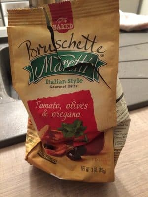 Italian Style Bruschette Bites, Tomato, Olives & Oregano