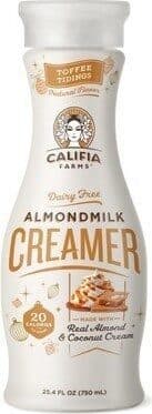 Toffee Tidings Flavor Dairy Free Almondmilk Creamer