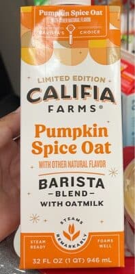 Califia Farms Pumpkin Spice Oat Milk