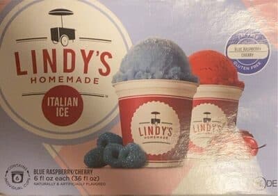 Lindy's Blue Raspberry/Cherry Combo Italian Ice