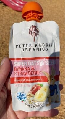 Banana & Strawberry Super Oats & Seeds Organic Fruit, Oats & Seeds Puree