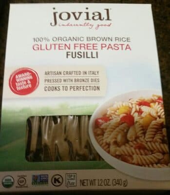 100% Organic Brown Rice Gluten Free Pasta, Fusilli