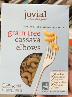 Grain Free Organic & Gluten Free Pasta, Cassava Elbows