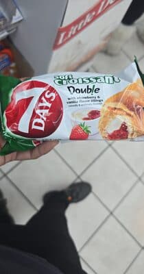 Double Croissant with Vanilla & Strawberry Filling