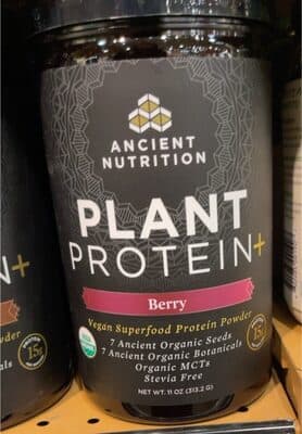 Plant Protein+ 15 G Vegan Superfood Protein Powder, Berry