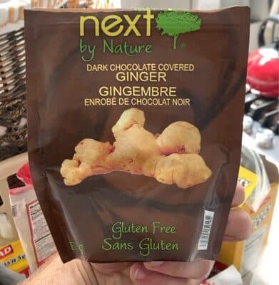 Dark chocolate covered ginger