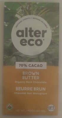 70% Cacao Brown Butter Organic Dark Chocolate