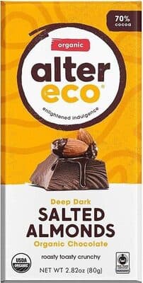 Salted Almonds Organic Deep Dark Chocolate