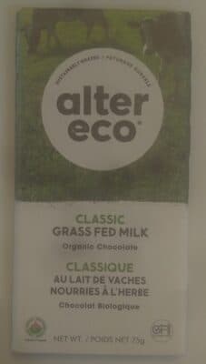 Classic Grass Fed Organic Milk Chocolate
