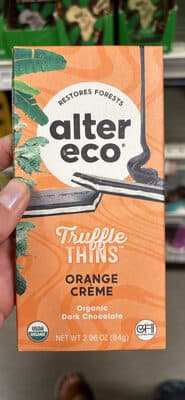 Truffle Thins Orange Crème Organic Dark Chocolate