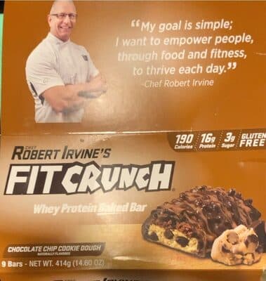 Chocolate Chip Cookie Dough Flavored Whey Protein Baked Bars