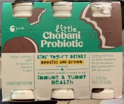 Cookies & Cream Crush Flavored Low-Fat Yogurt Milkshakes Drink