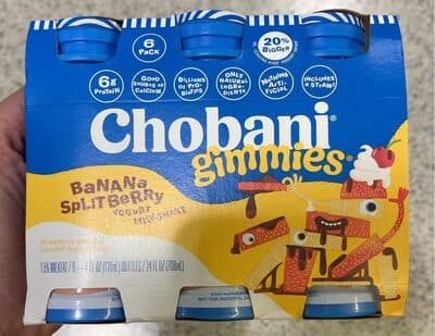 Banana Splitberry Strawberry Banana Low-Fat Yogurt Milkshake Drink