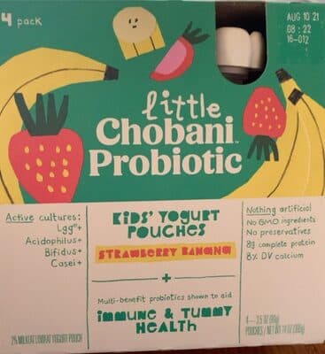 Showstoppin' Strawberry Banana Low-Fat Yogurt Pouches