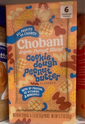 Cookie Dough Peanut Butter Flavored Super Peanut Blend Nutrient Spread