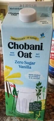 Chobani Oat Zero Sugar Vanilla Oat Drink