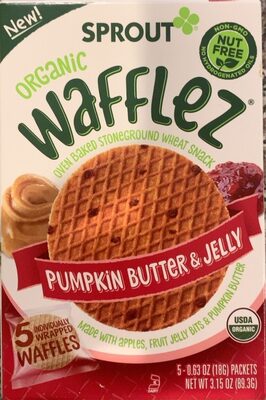 Sprout Wafflez Organic Pumpkin Butter & Jelly Waffles