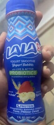 Strawberry Banana Cereal Yogurt Smoothie With Probiotics