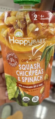 Happybaby Organics Squash, Chickpeas & Spinach