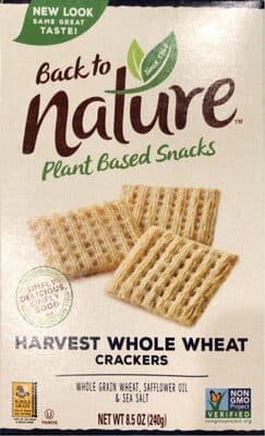 Harvest Whole Wheat Crackers Plant Based Snacks
