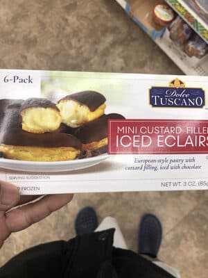 Mini Custard Filled Iced Eclairs