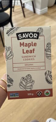 Biscuits Sanswichs feuille drable