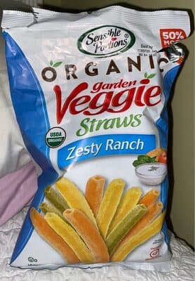 Zesty Ranch Organic Garden Veggie Straws Vegetable and Potato Snack