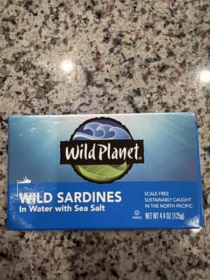 Wild Sardines in Water with Sea Salt