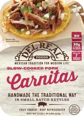 DEL REAL FOODS, SLOW COOKED PORK CARNITAS